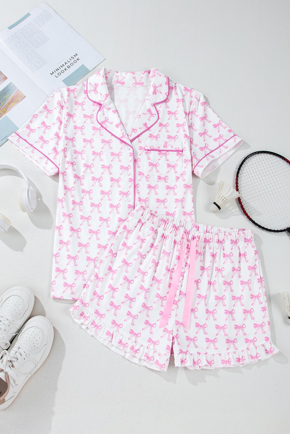 Pink Bowknot Pajama Set LT