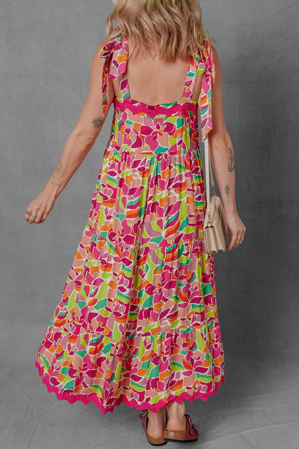 Abstract Ric Rac Maxi Dress LT