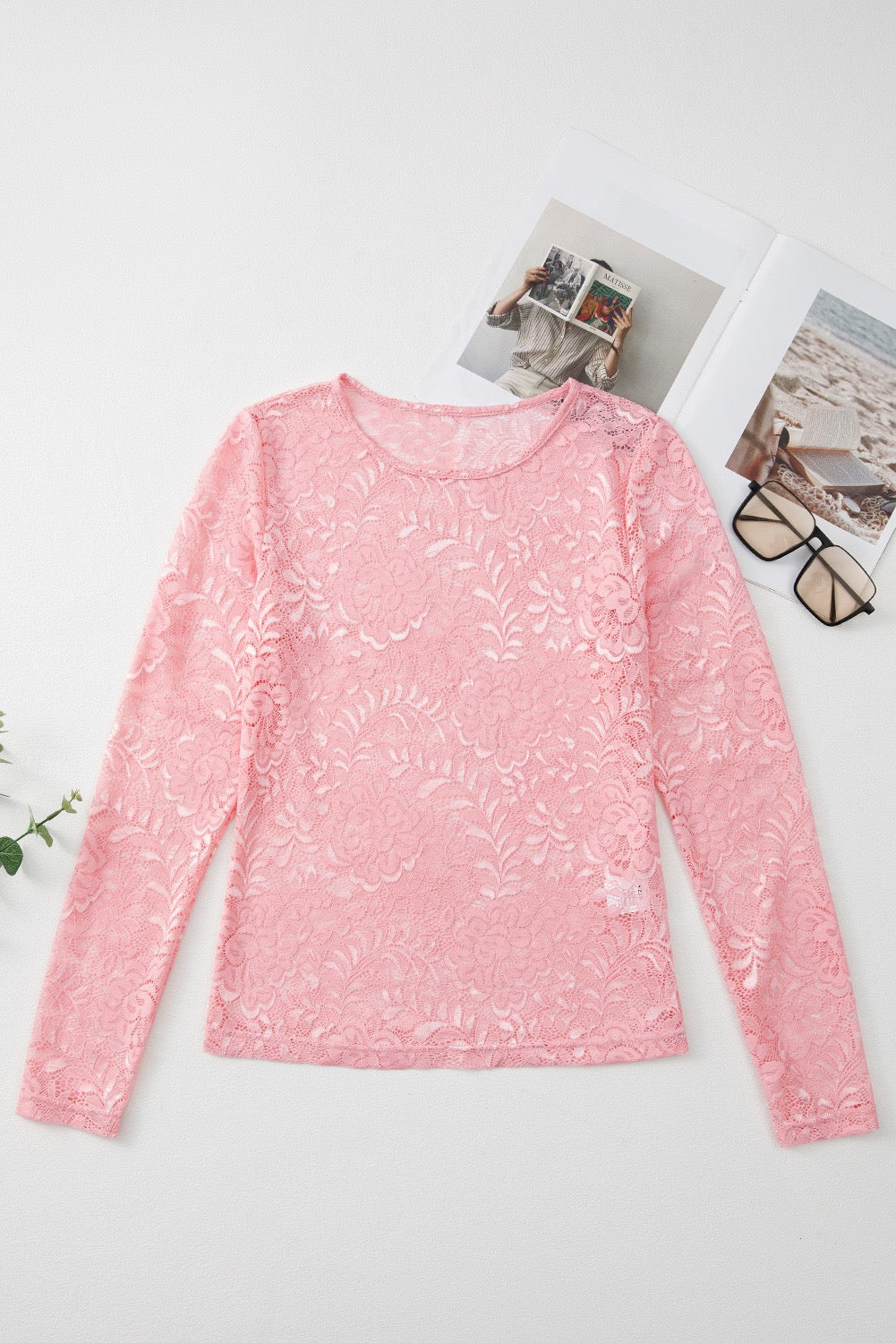 Rose Mesh Top