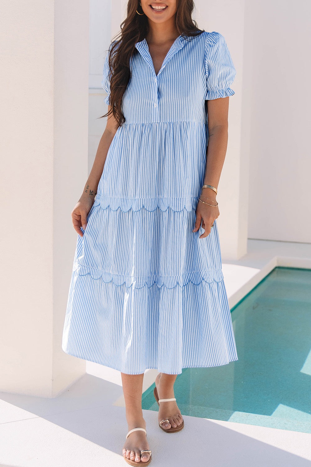 Blue Scalloped Dress May.