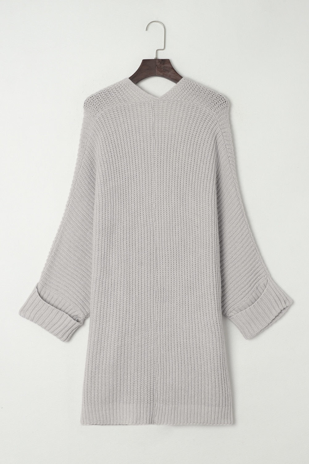 Grey Chunky Knit Cardigan