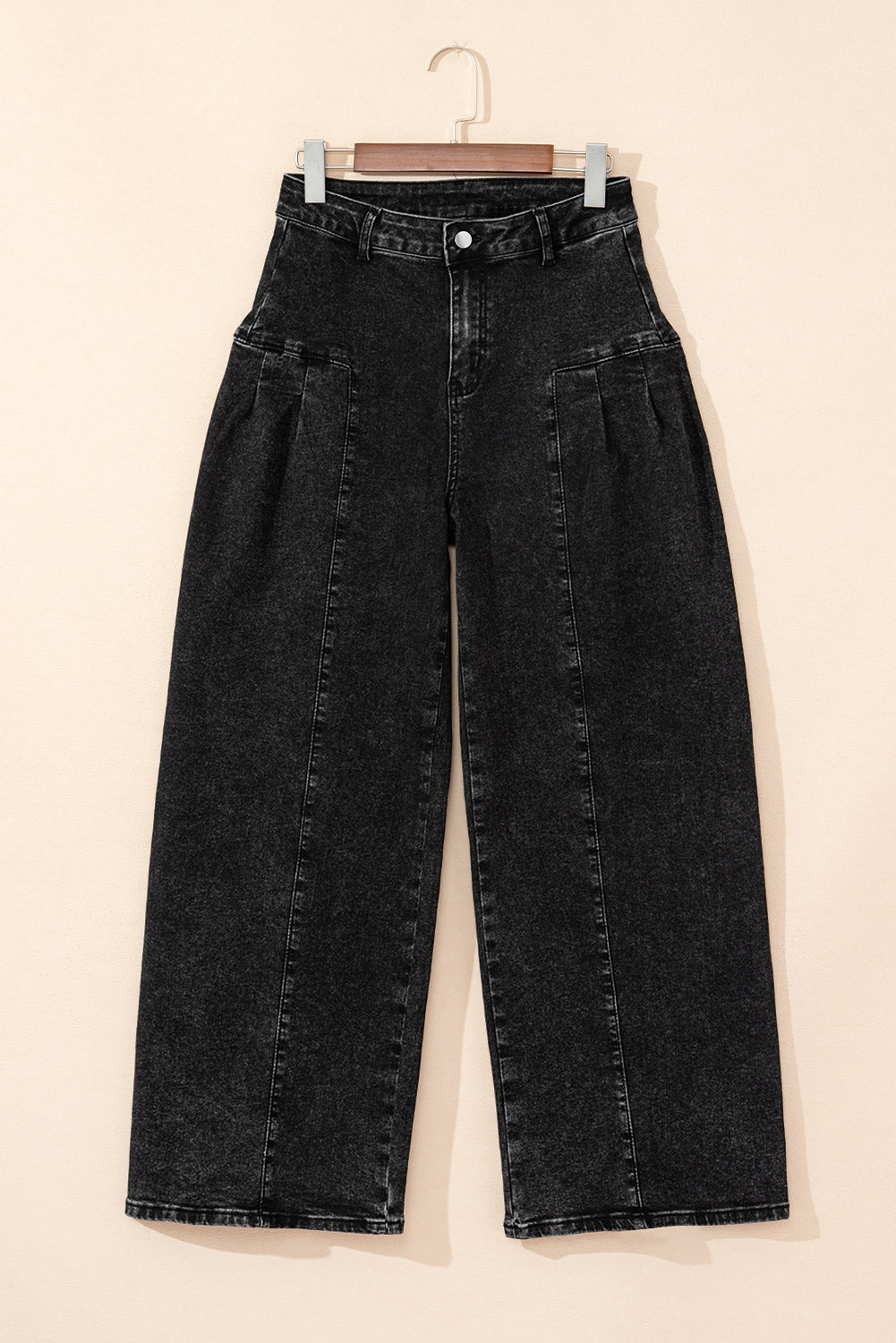 Mineral Wash Pleated Jeans LT