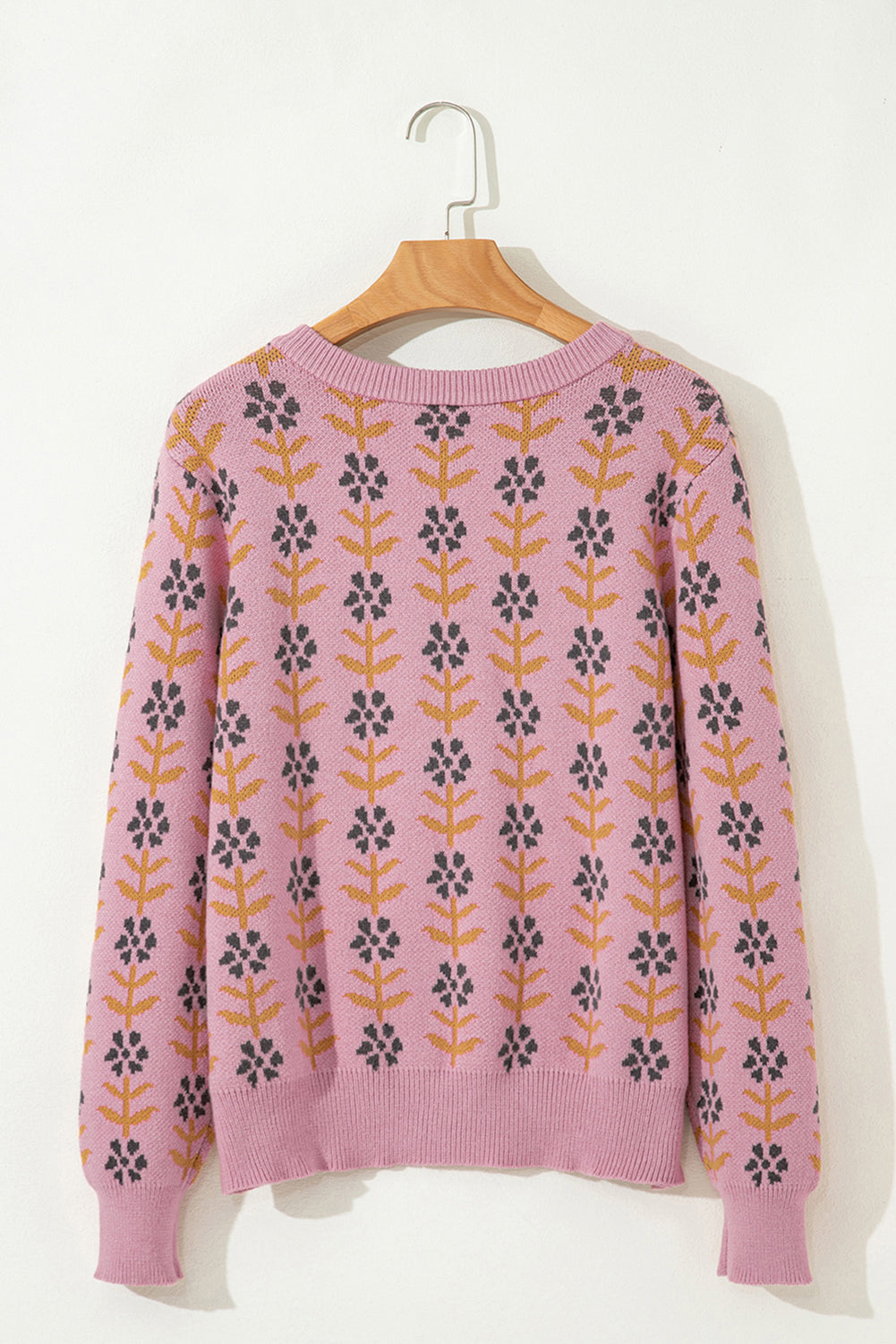Pink Floral Button Cardigan LT