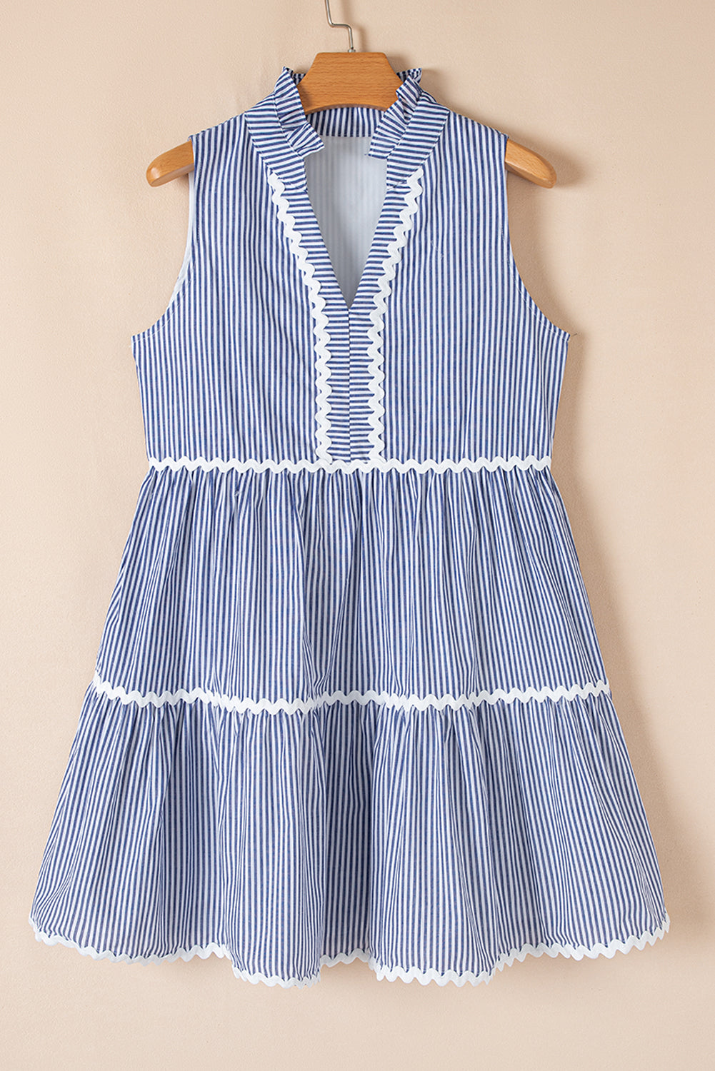 Blue Striped Ric Rac Dress LT