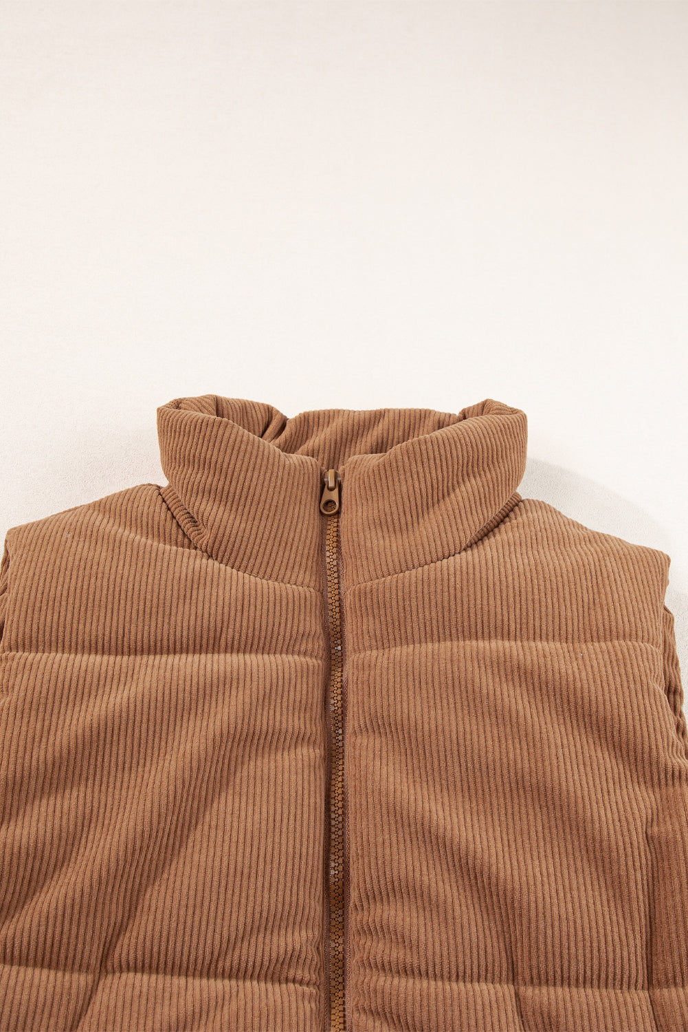 Corduroy Zip Up Puffer Vest LT