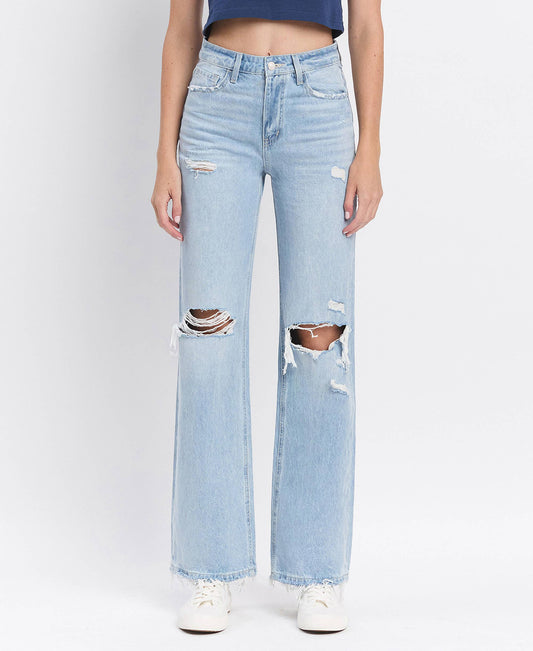 90'S VINTAGE SUPER HIGH RISE FLARE JEANS  - Western Promise