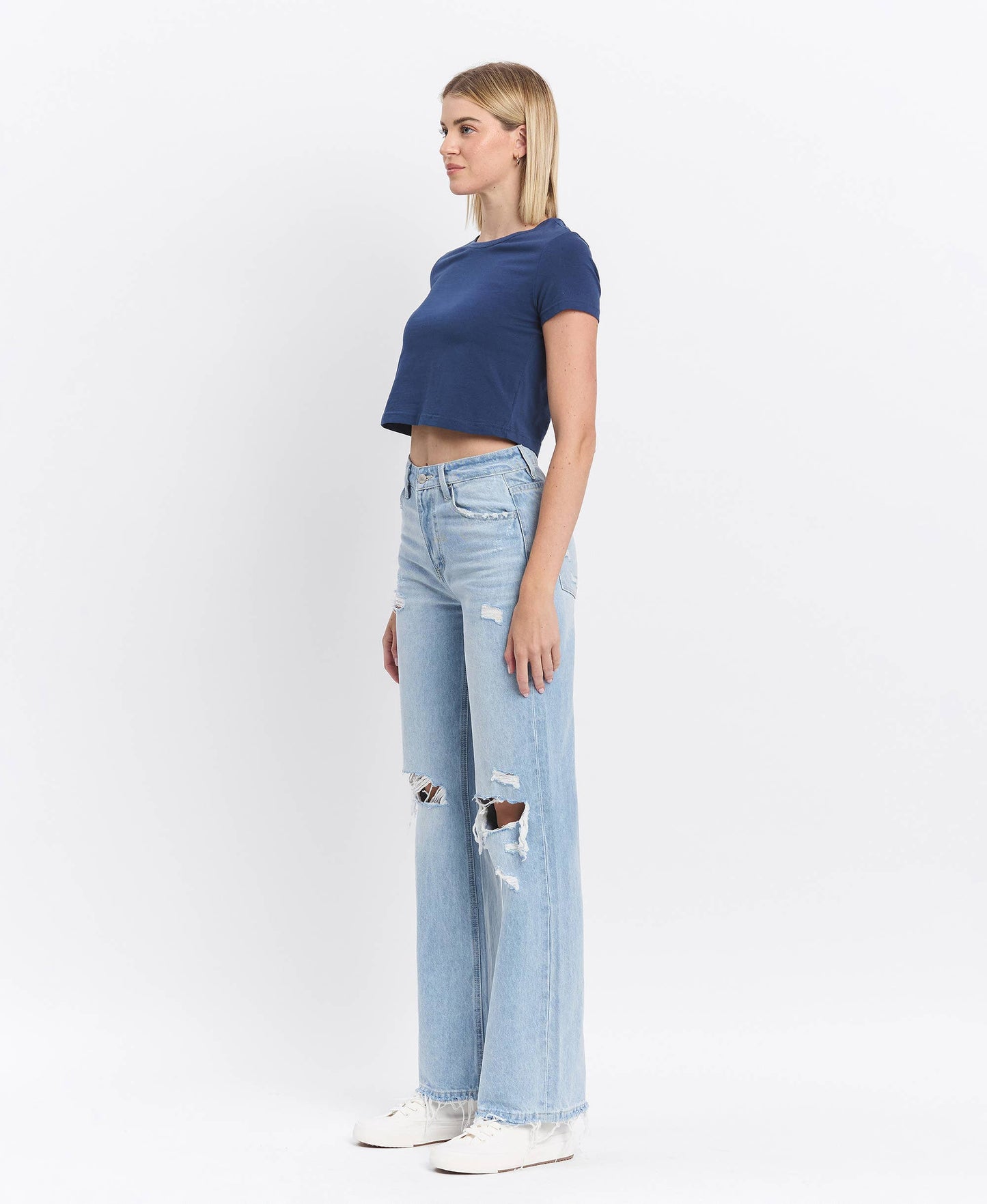 90'S VINTAGE SUPER HIGH RISE FLARE JEANS  - Western Promise