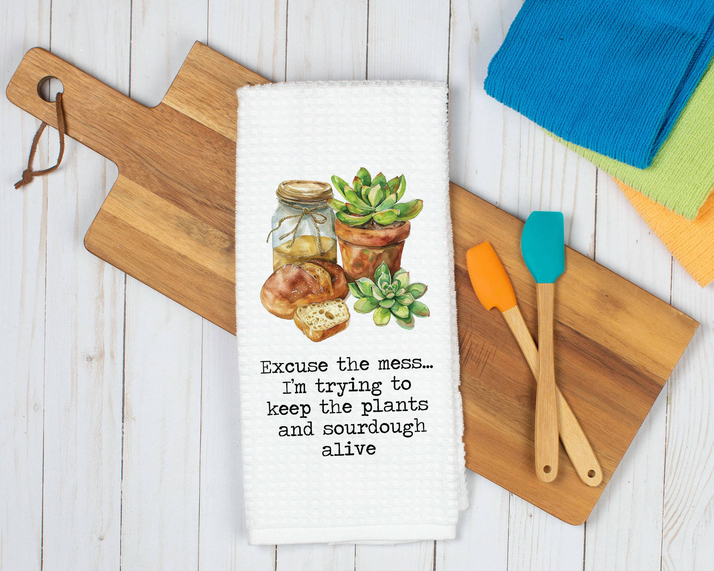 Plants and Sourdough Dish Towel