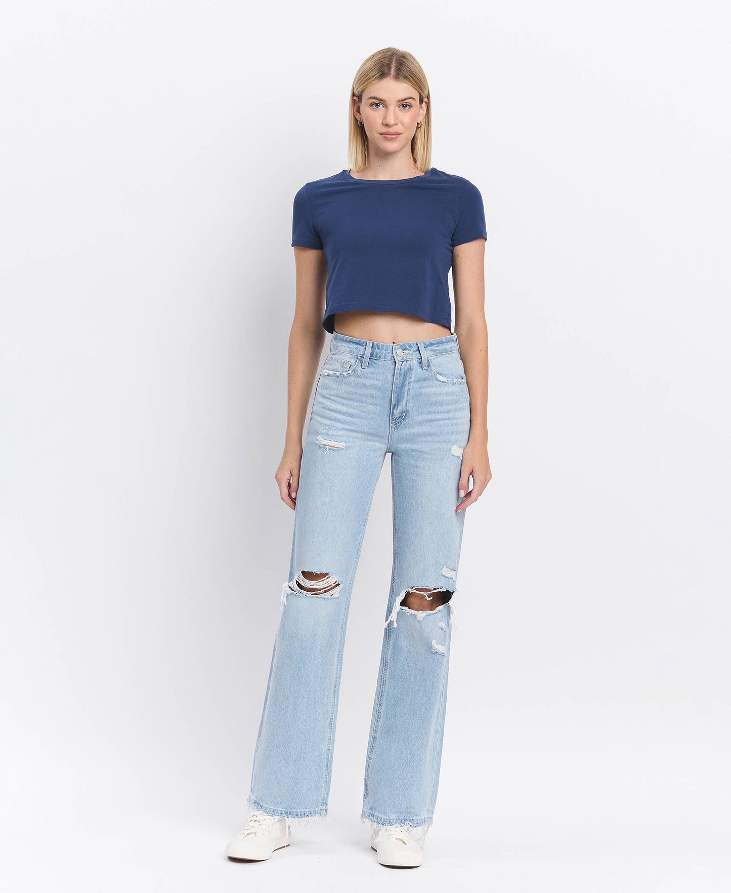 90'S VINTAGE SUPER HIGH RISE FLARE JEANS  - Western Promise