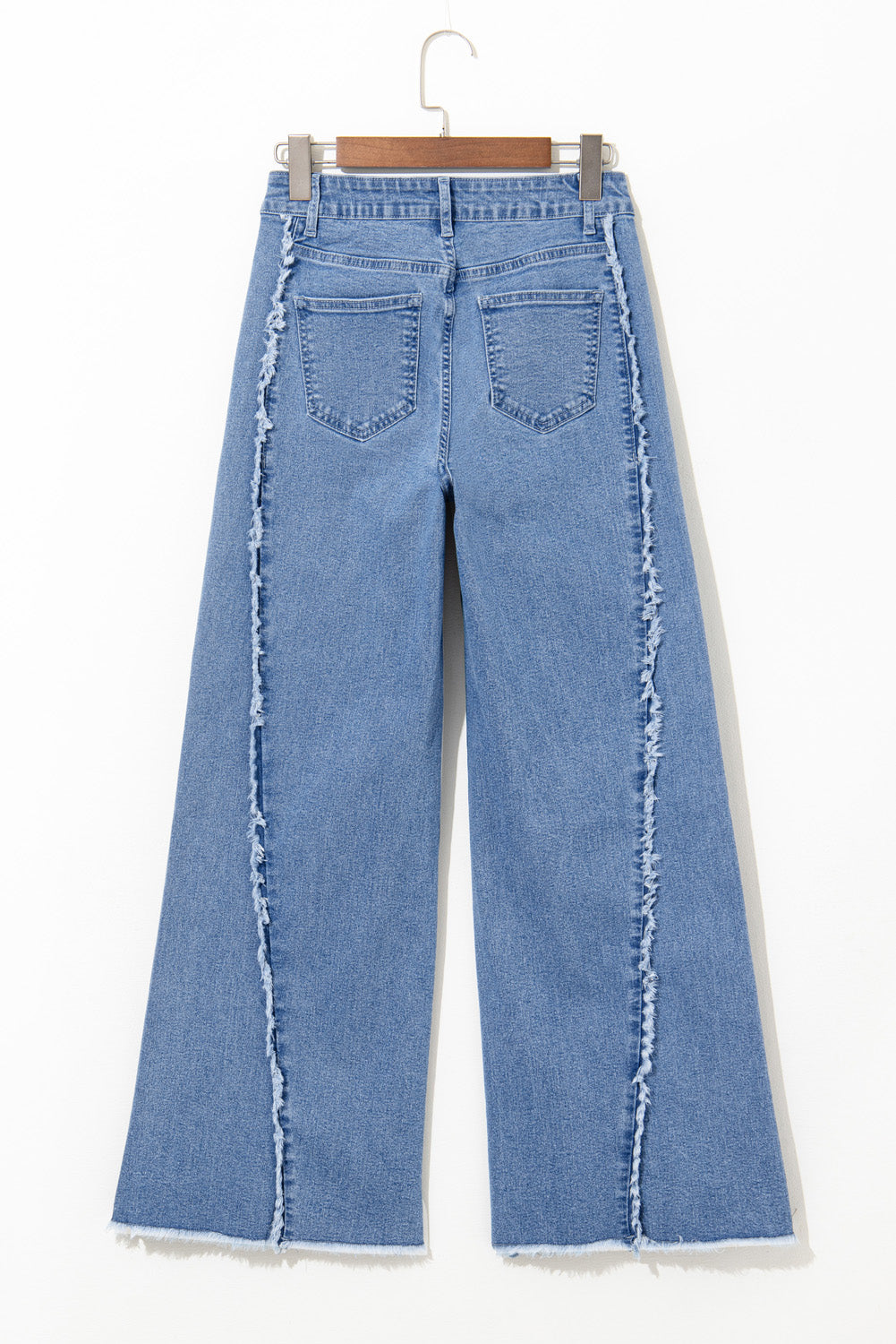 Raw Hem Flared Denim Jeans LT