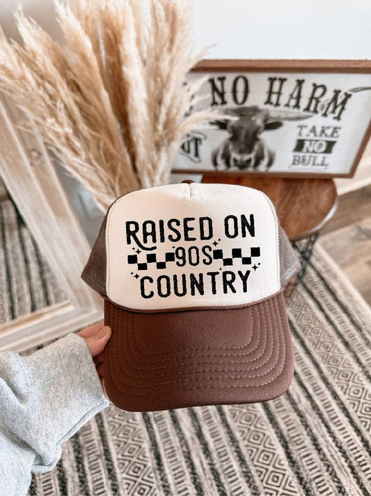 90s Country Brown & Tan Trucker Hat