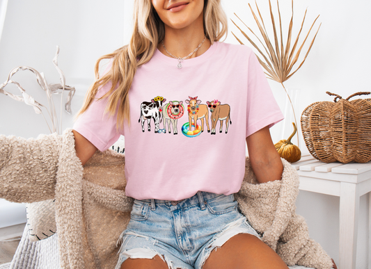 Pool Party Cows Tee