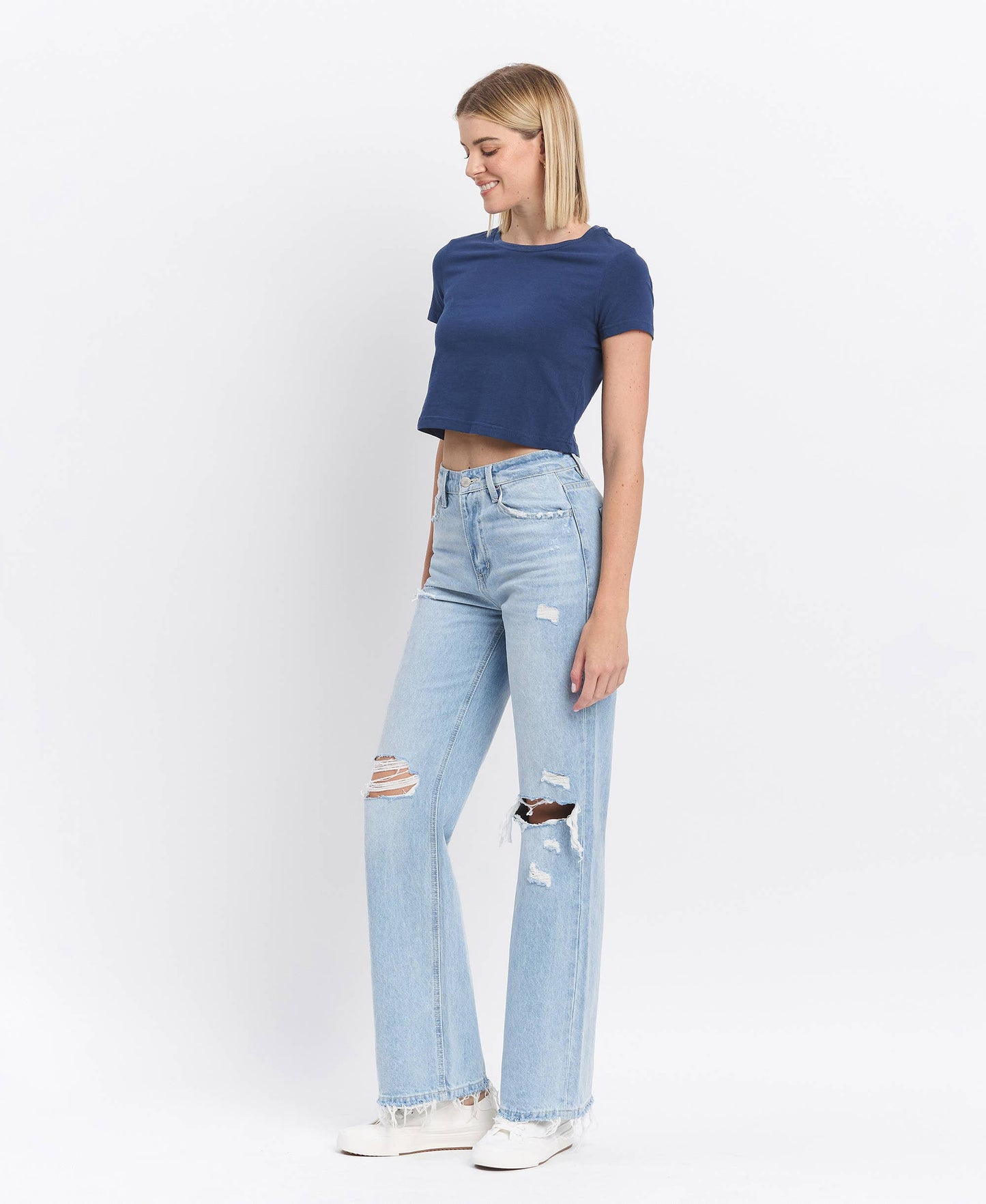 90'S VINTAGE SUPER HIGH RISE FLARE JEANS  - Western Promise