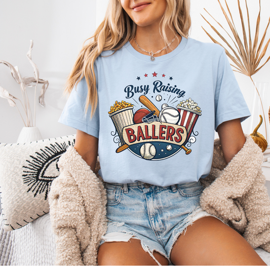 Busy Raising Ballers Tee