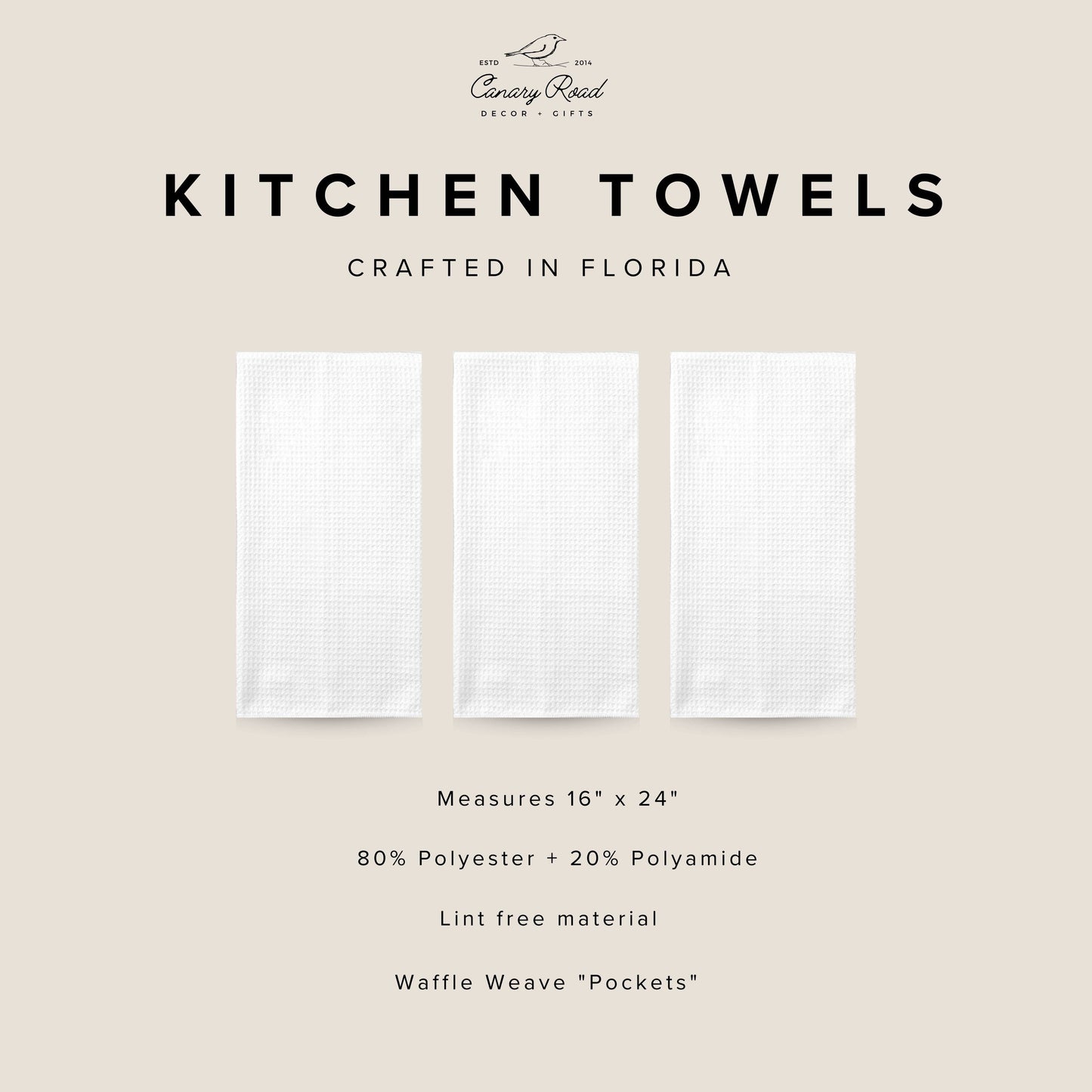 Support Egg Dealer Kitchen Towel, Waffle Weave Chicken Towel: Transparent Cellophane Sleeve