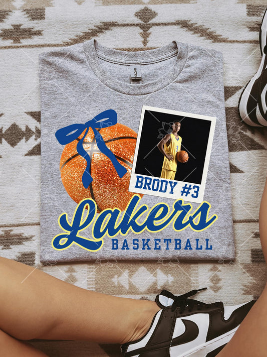 Custom Glitter Basketball Polaroid- Multiple Styles PLEASE READ DESCRIPTION