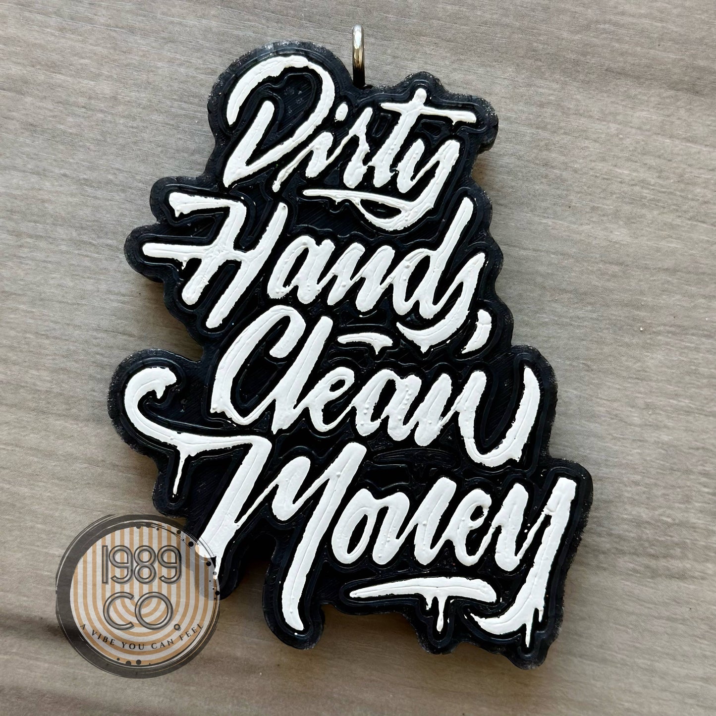 Dirty Hands Clean Money Car Freshie: Black Ice