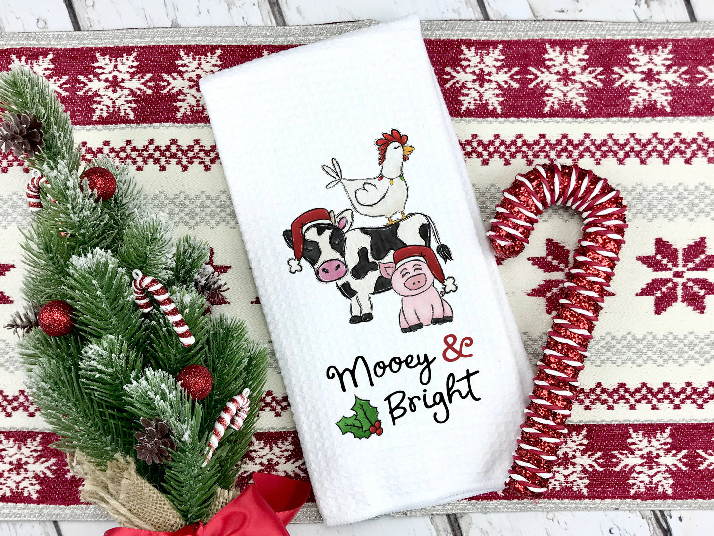 Christmas Farm Animals Towel