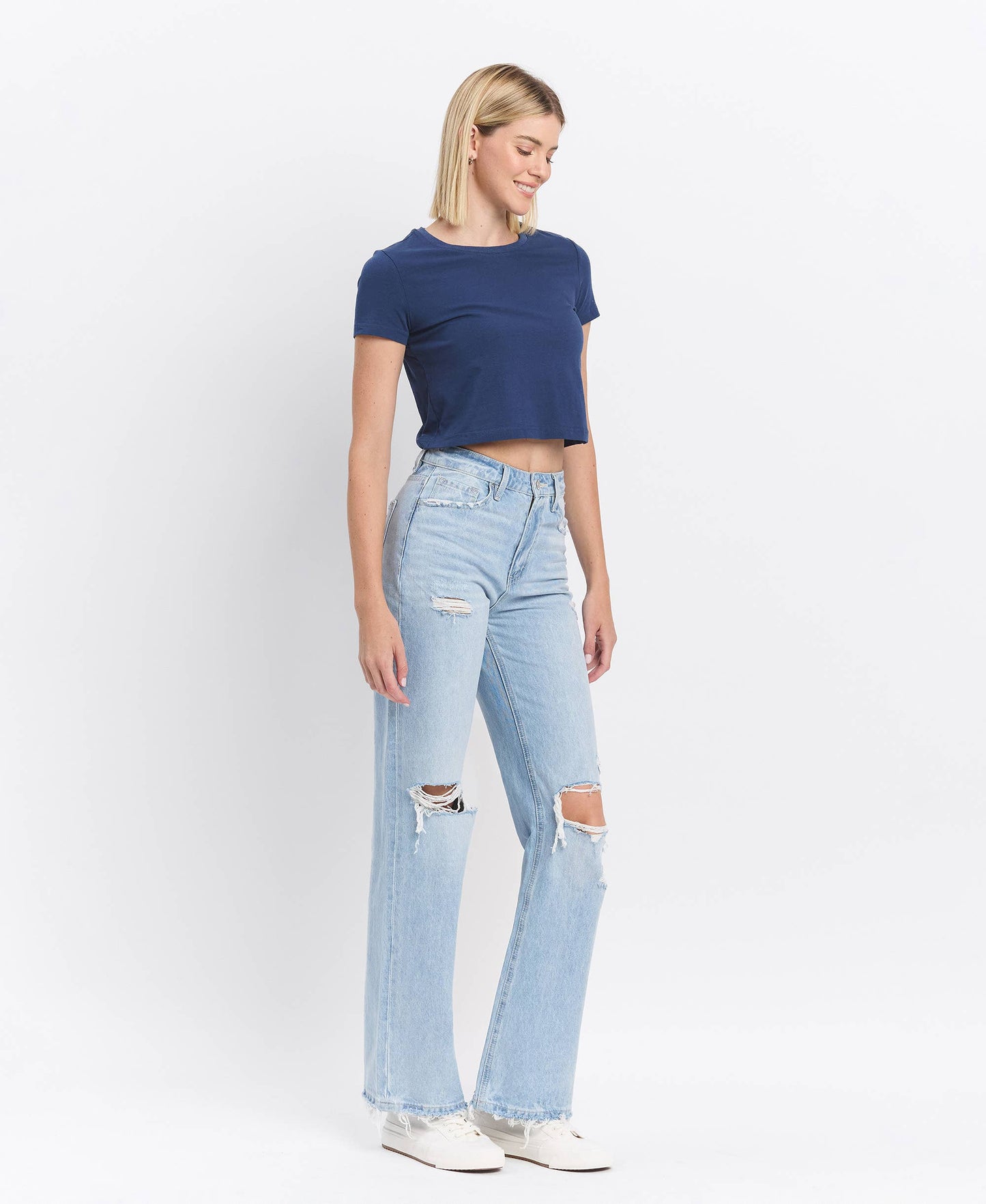 90'S VINTAGE SUPER HIGH RISE FLARE JEANS  - Western Promise