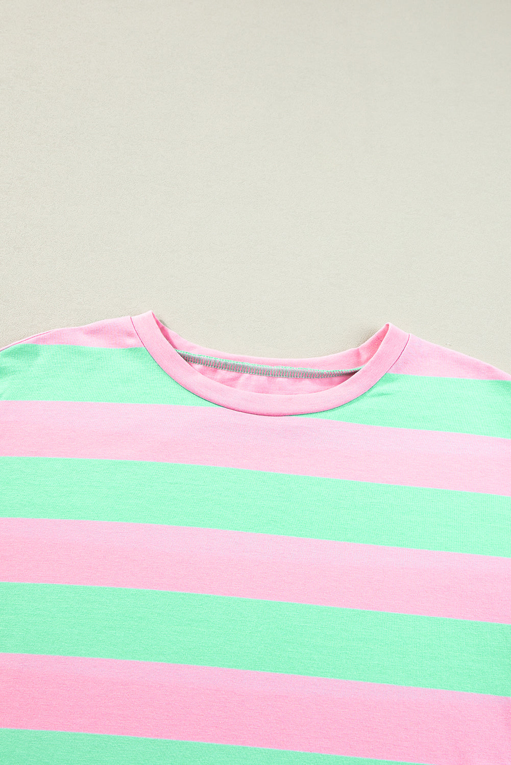 Pink Stripe Colorblock Top LT