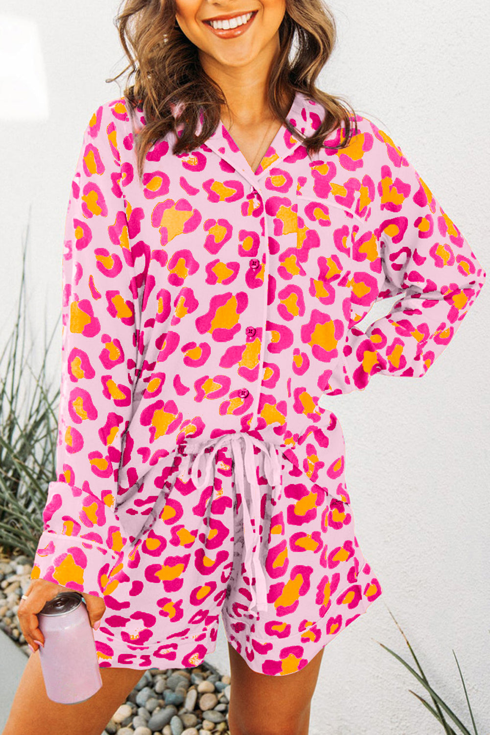 Pink Leopard Pajama Set LT