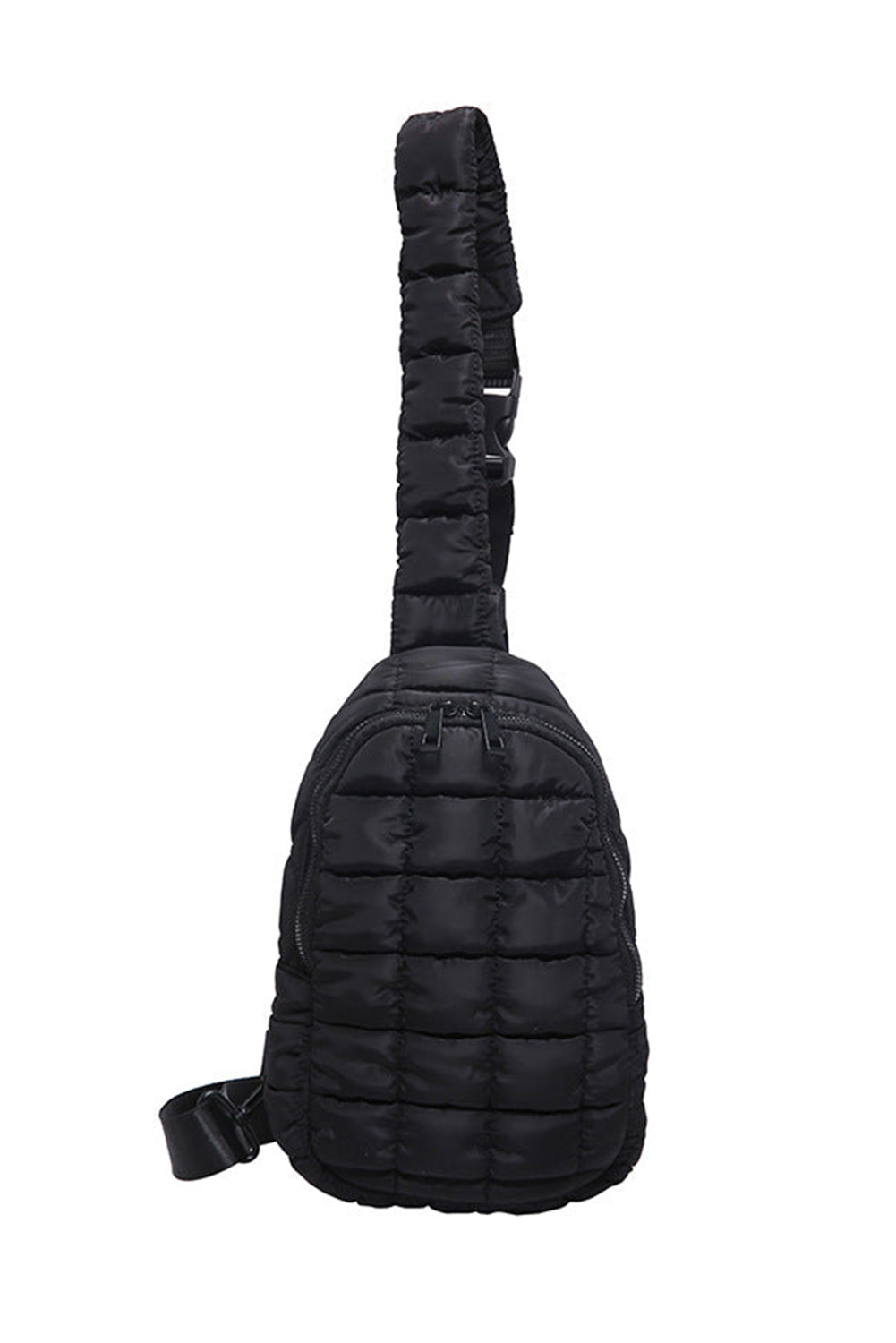 Black Quilted Puffer Crossbody LT