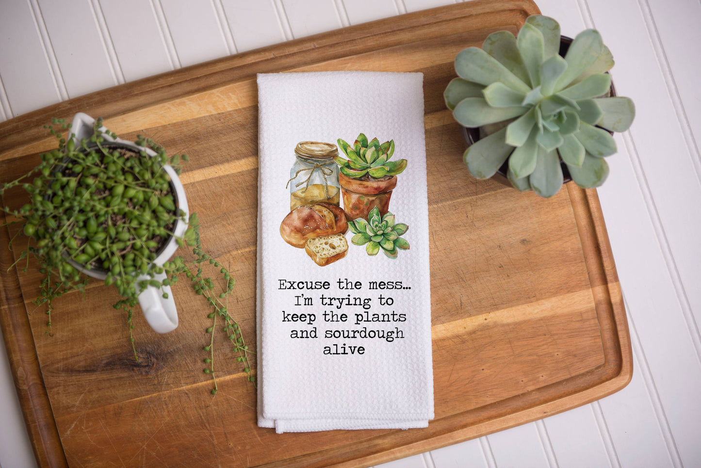 Plants and Sourdough Dish Towel