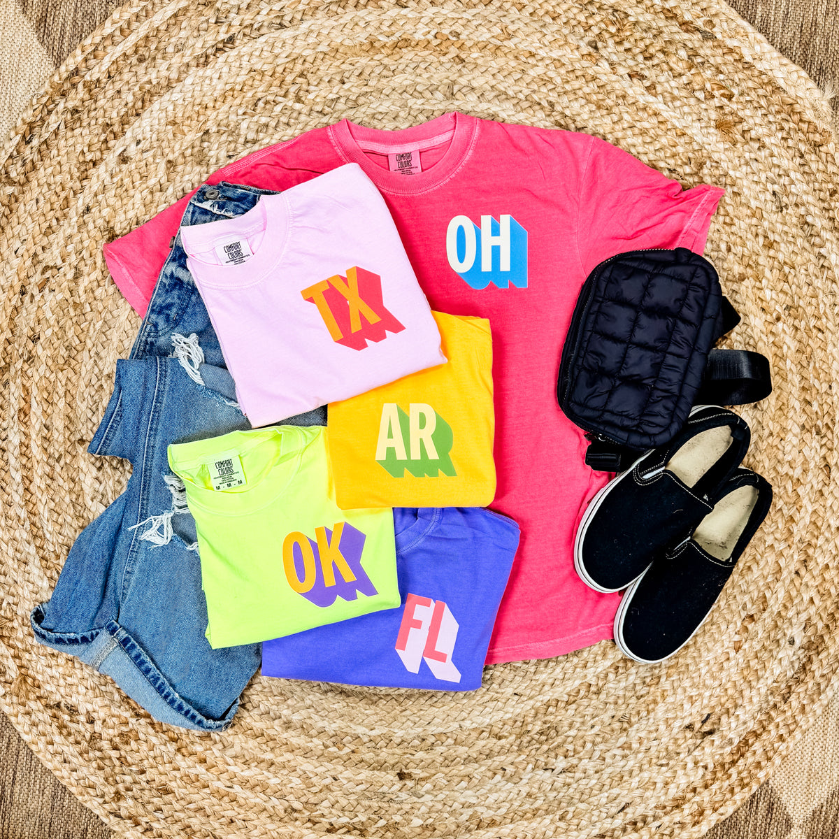 Customizable State Abbreviation Tees