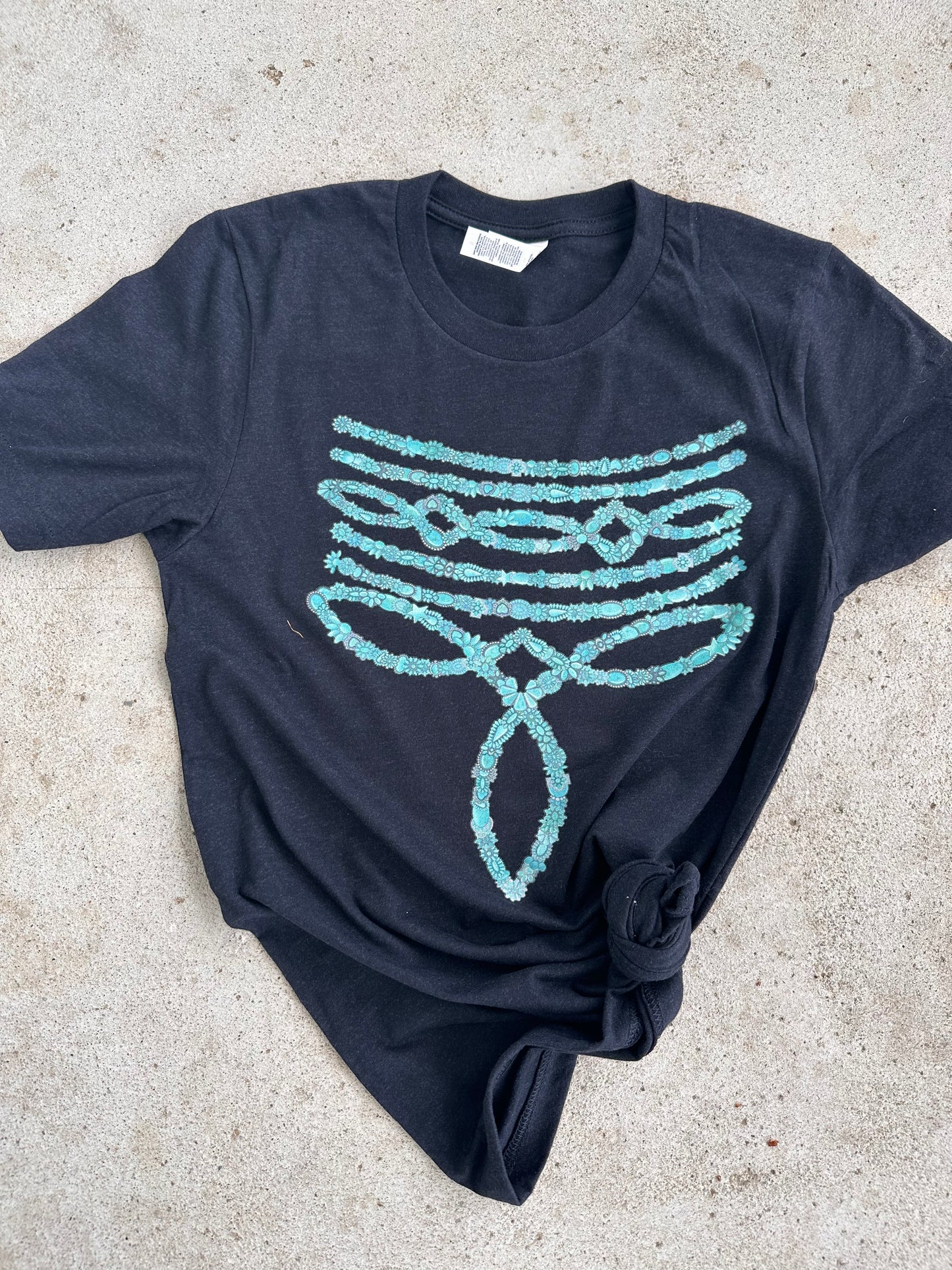 Turquoise Boot Stitch Tee