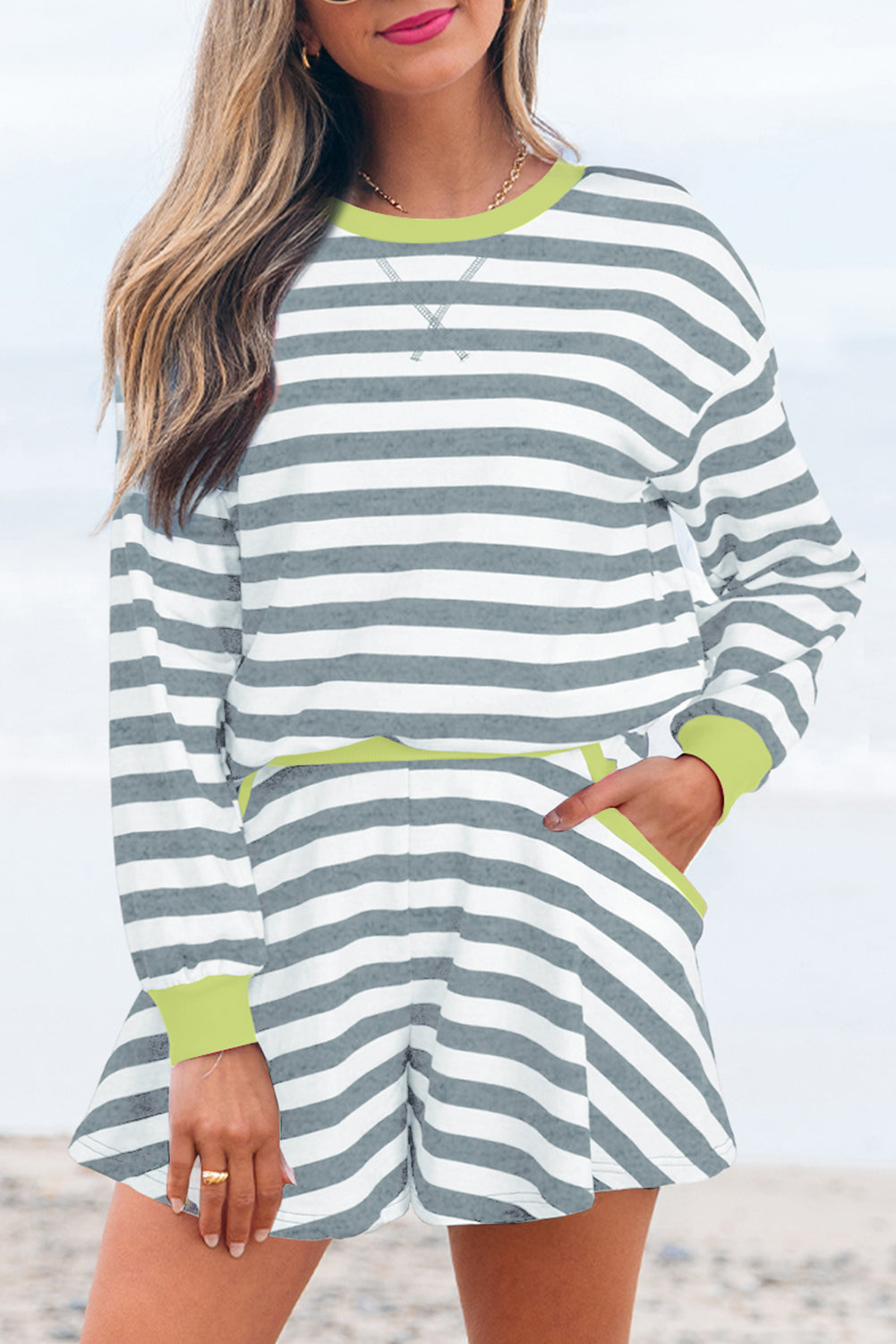 Stripe Ribbed Set LT