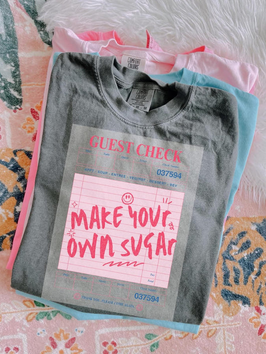 Make your own sugar guest check- Multiple Styles