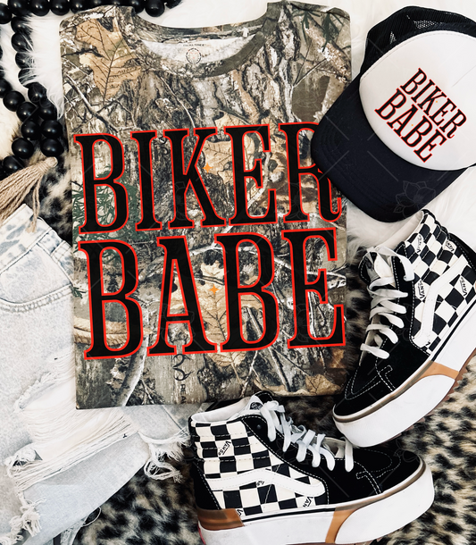 Biker Babe - Camo Tee