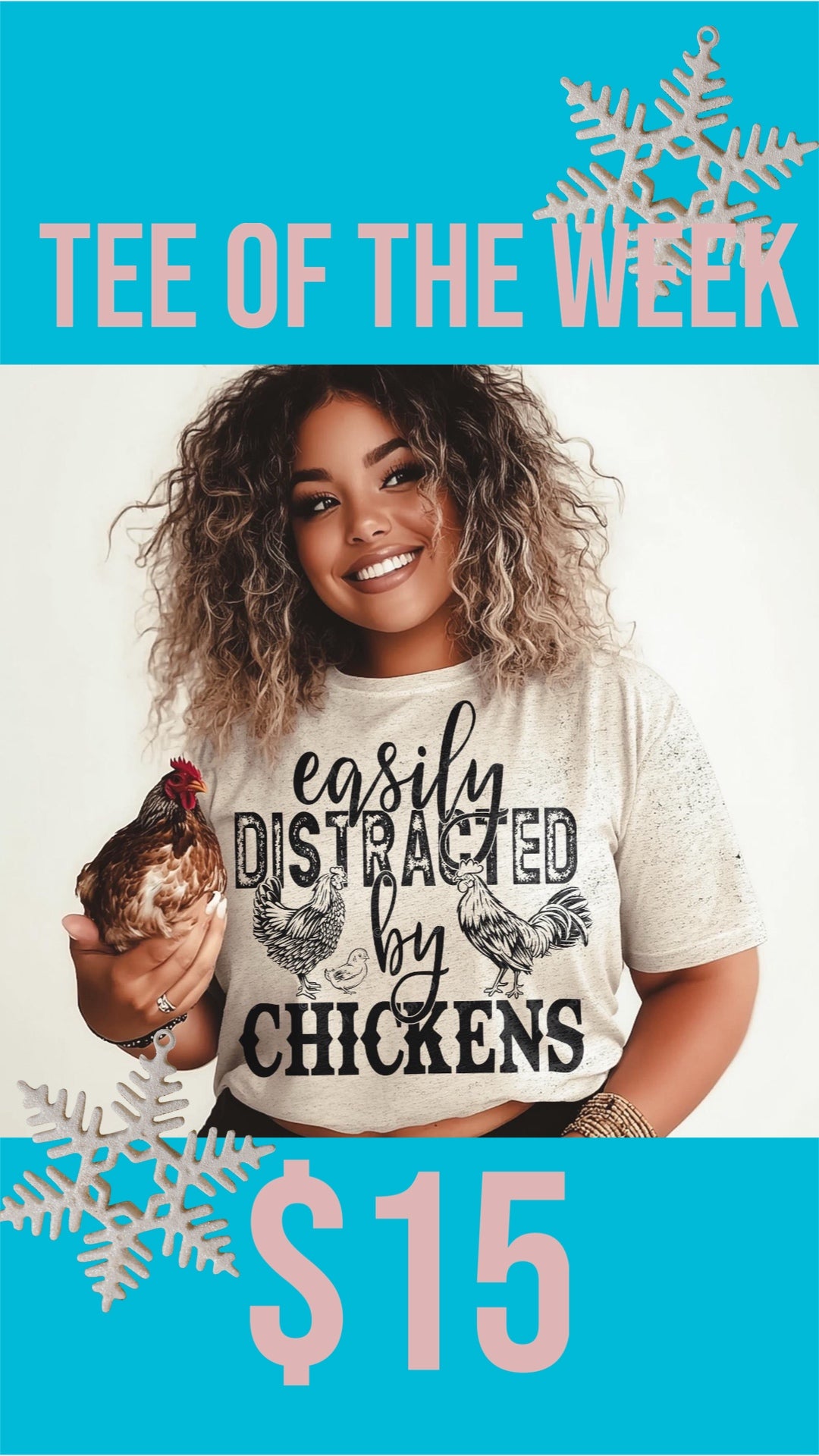 Easily Distracted by Chickens Tee/Sweatshirt