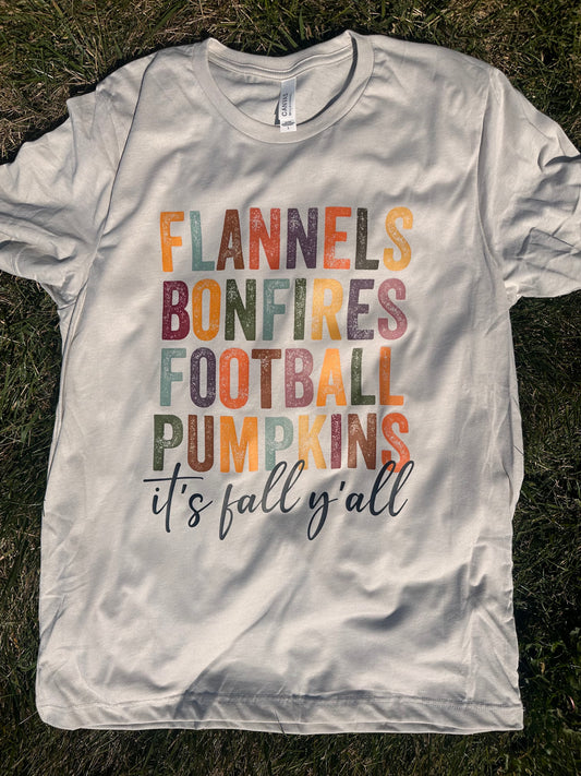 Flannels, Bonfires, Football, Pumpkins Tee/Sweatshirt