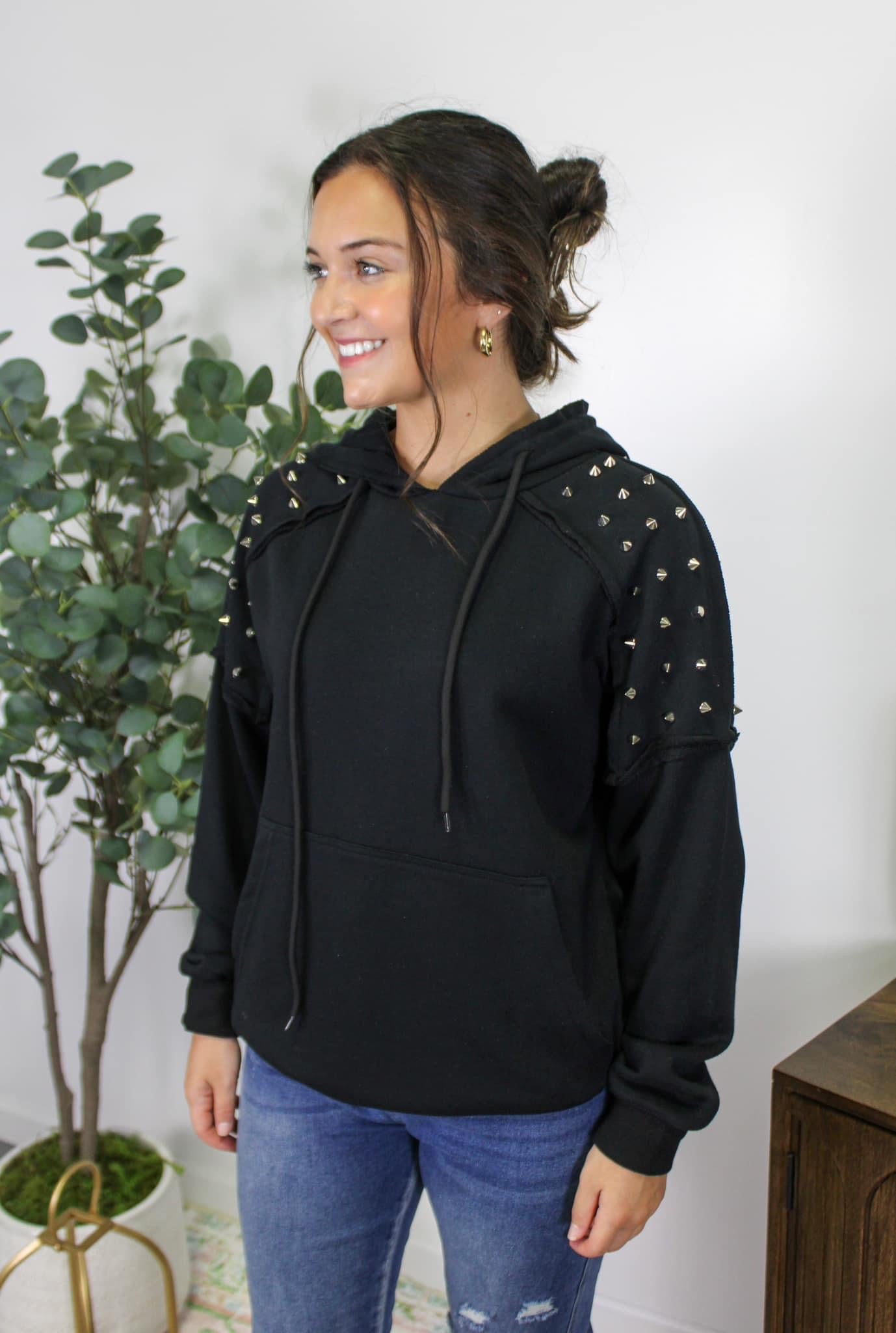 Victoria Black Studded Jacket