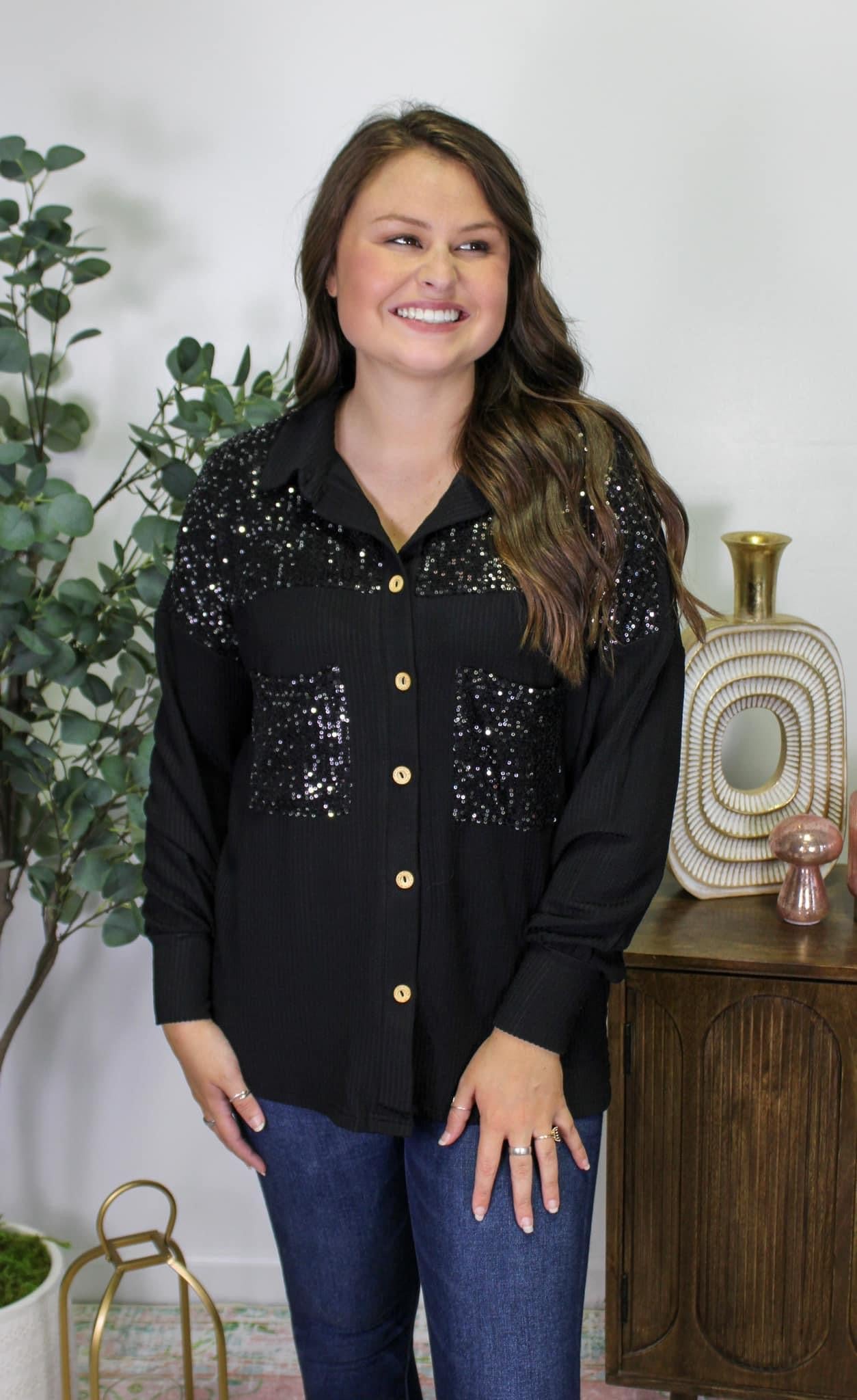 Molly Black Sparkle Jacket