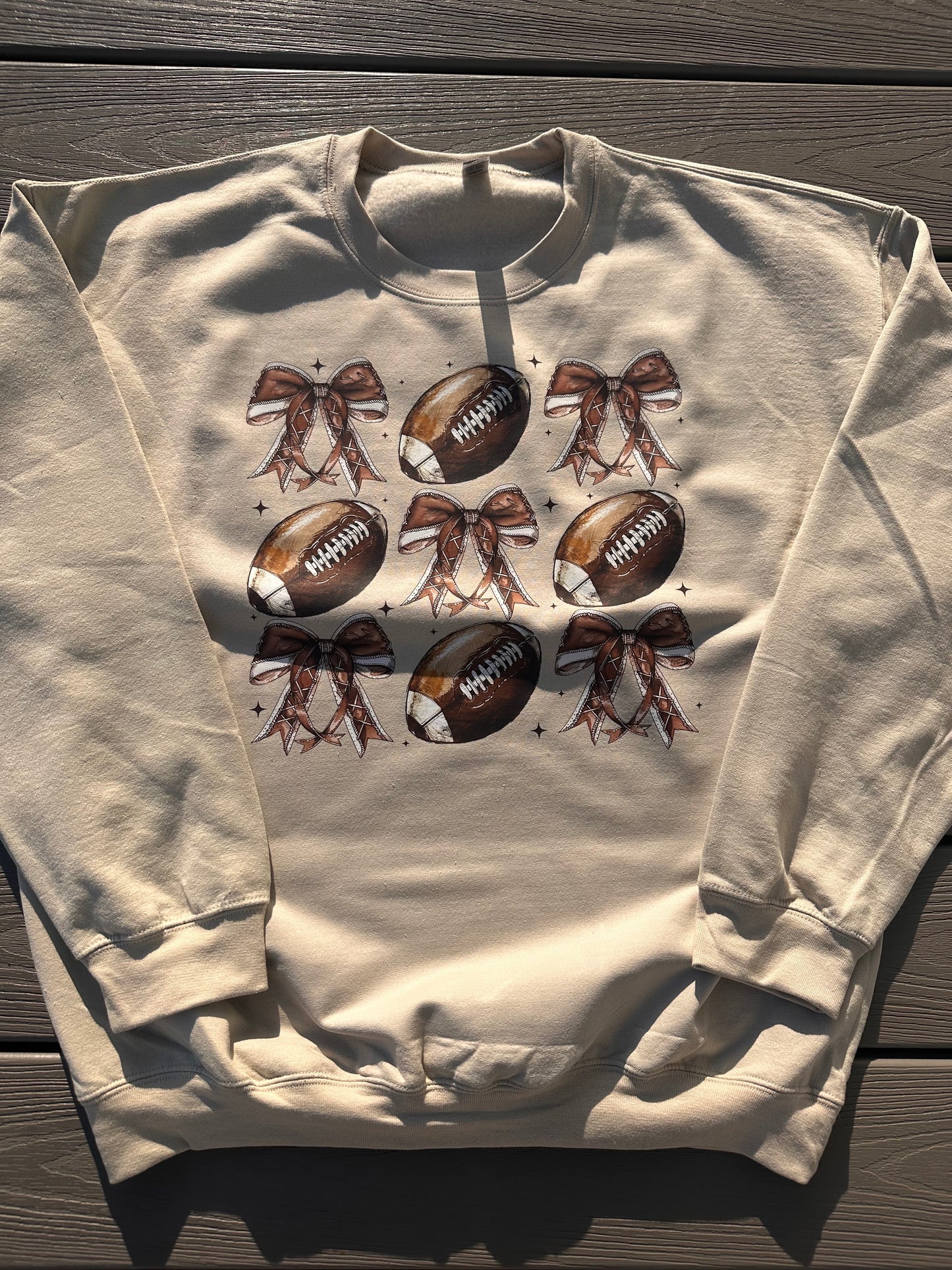 Football Bows Crewneck