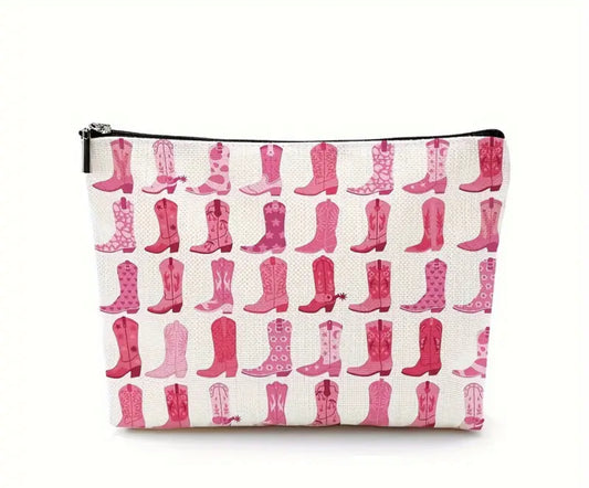 Pink Boots Makeup Bag