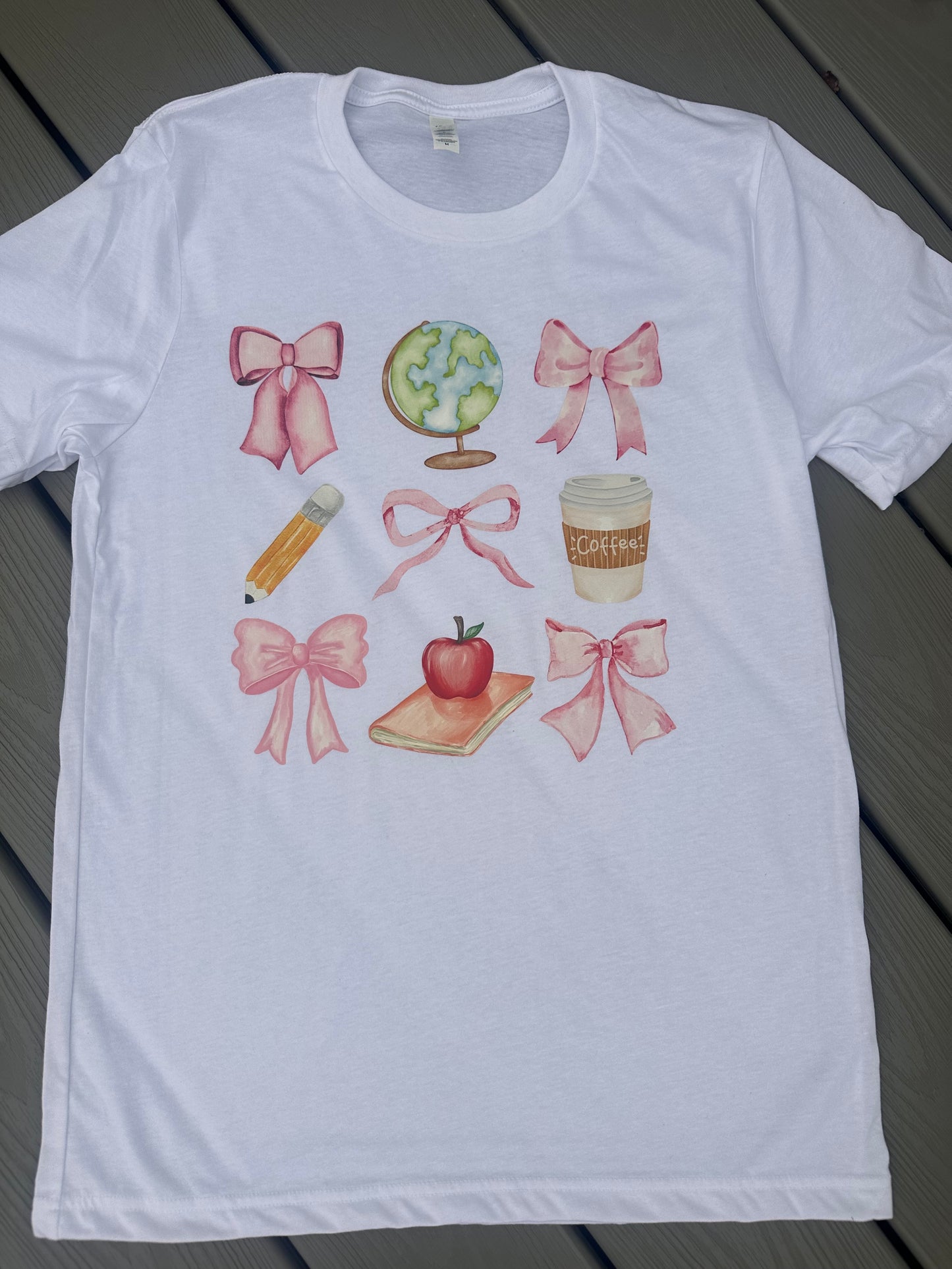 Teacher Bow Tee/Sweatshirt