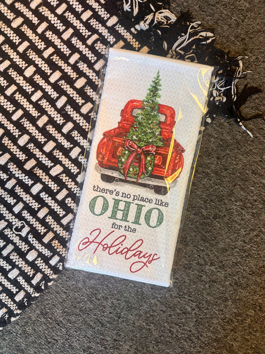 Custom Ohio Christmas Towel