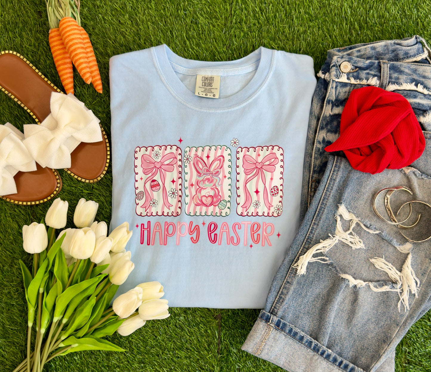 Happy Easter Bows Graphic Tee