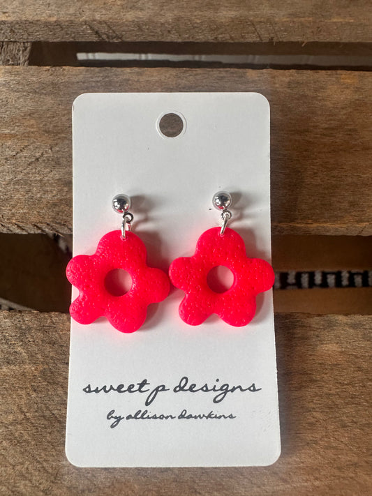 Hot Pink Flower Dangle