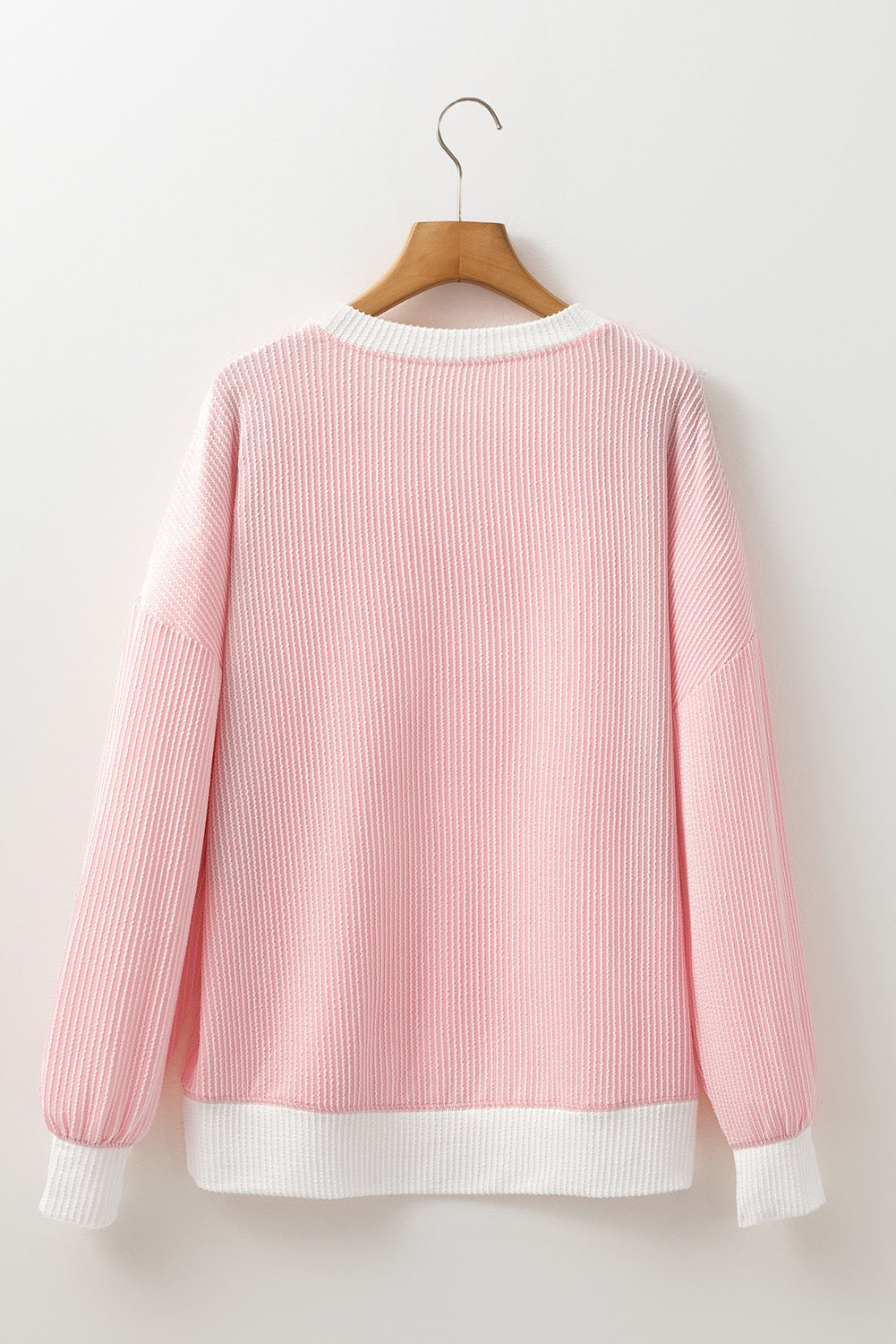 Pink Corded Colorblock Tee LT