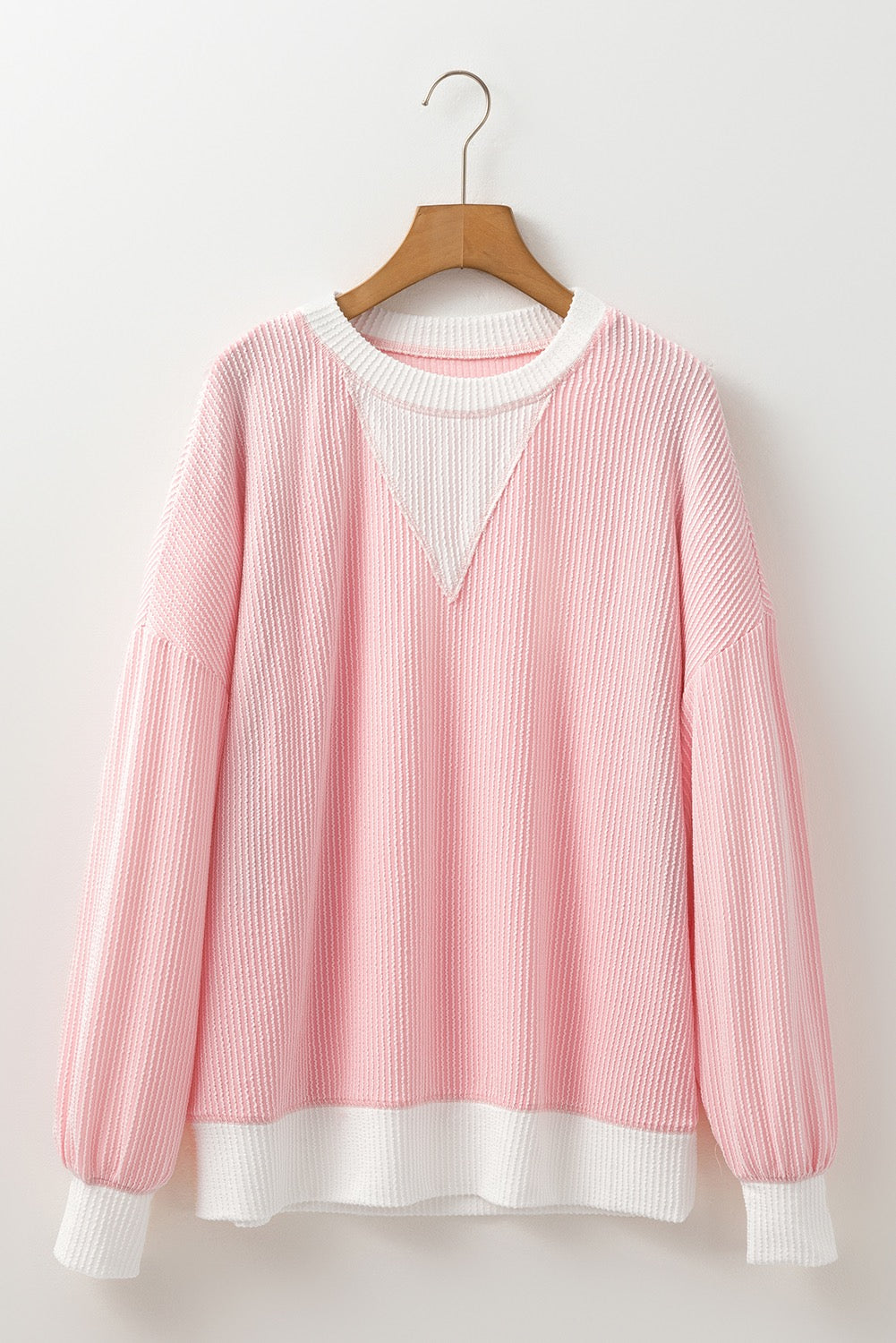 Pink Corded Colorblock Tee LT