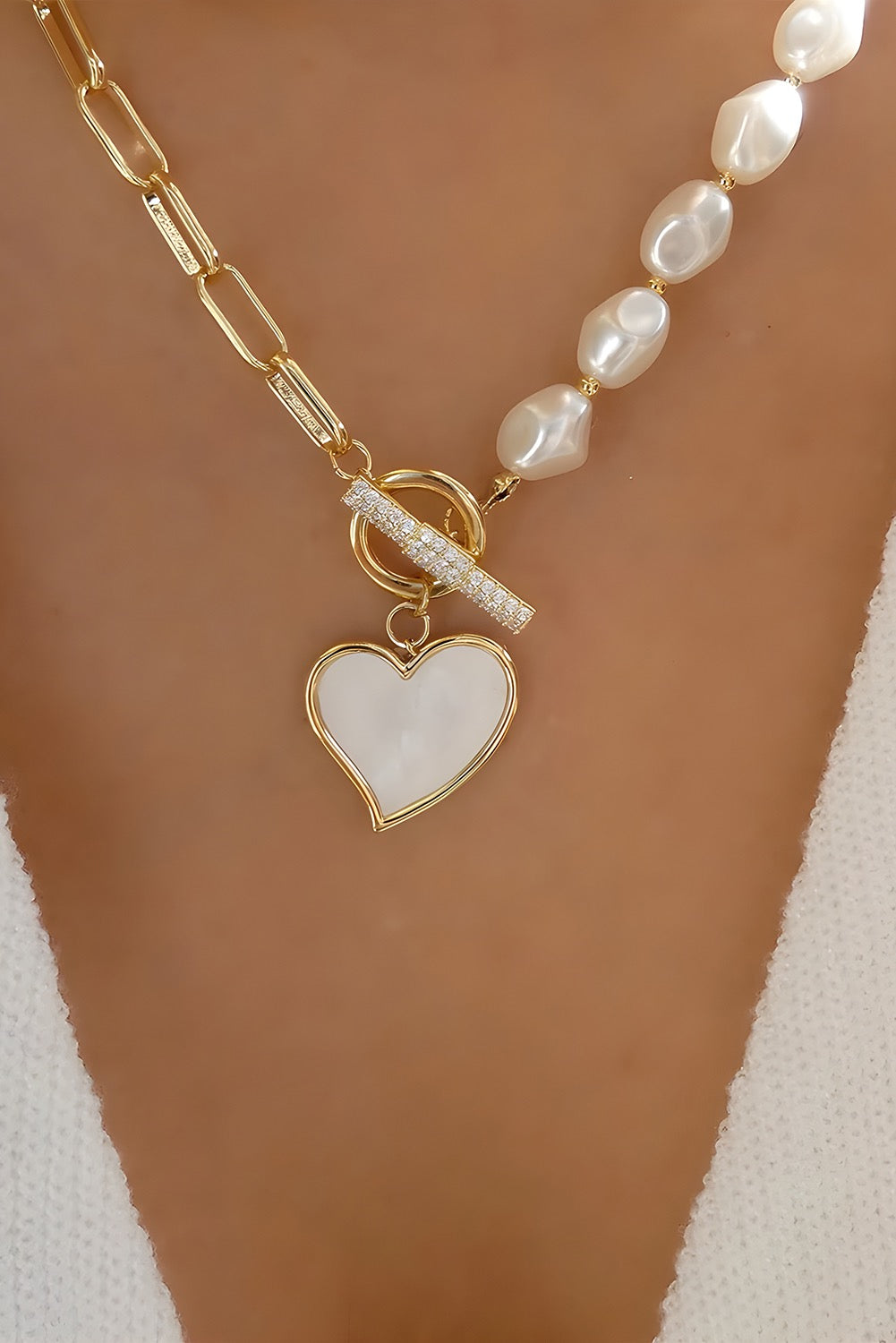 Pearl Heart Necklace LT