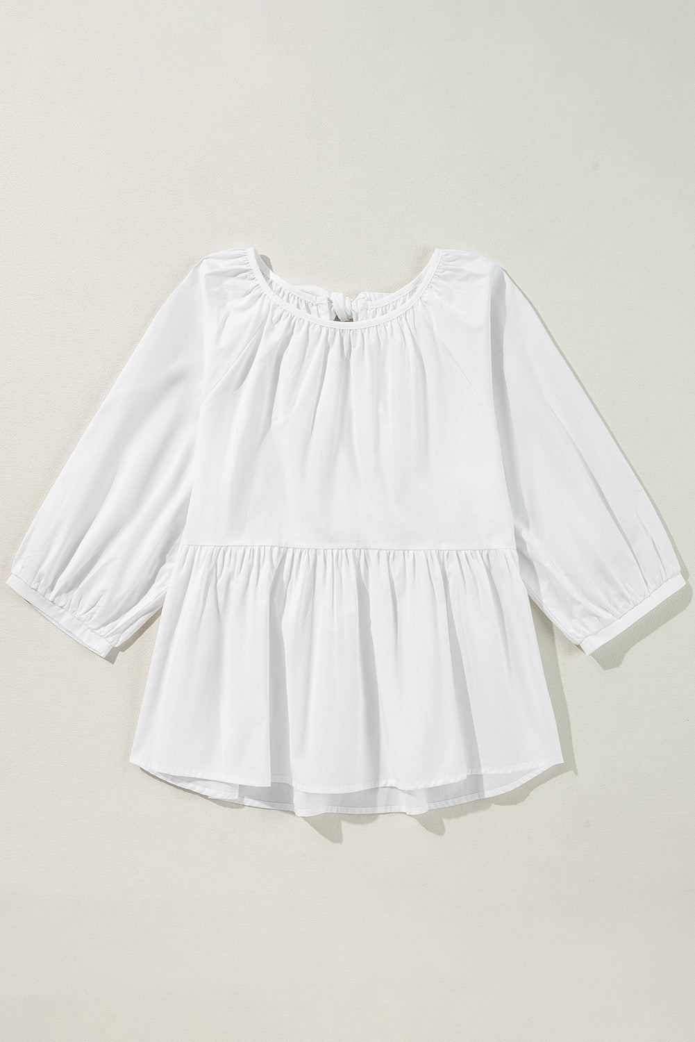 White Bowknot Blouse January.