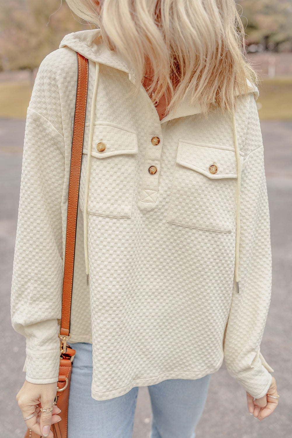 Apricot Quilted Hoodie January.