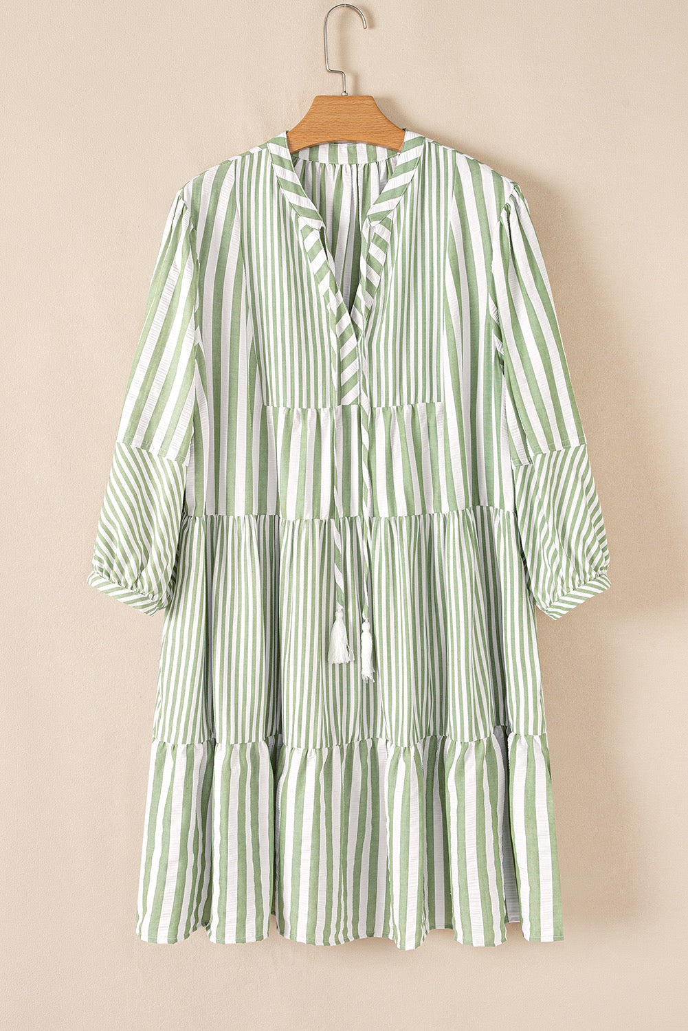 Green Striped Plus Size Dress January.