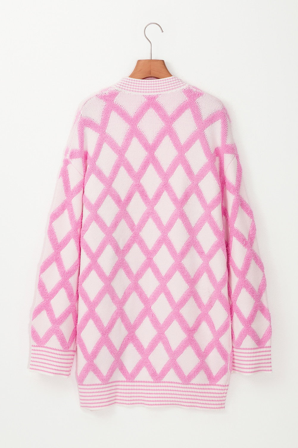 Pink Rhombus Cardigan LT