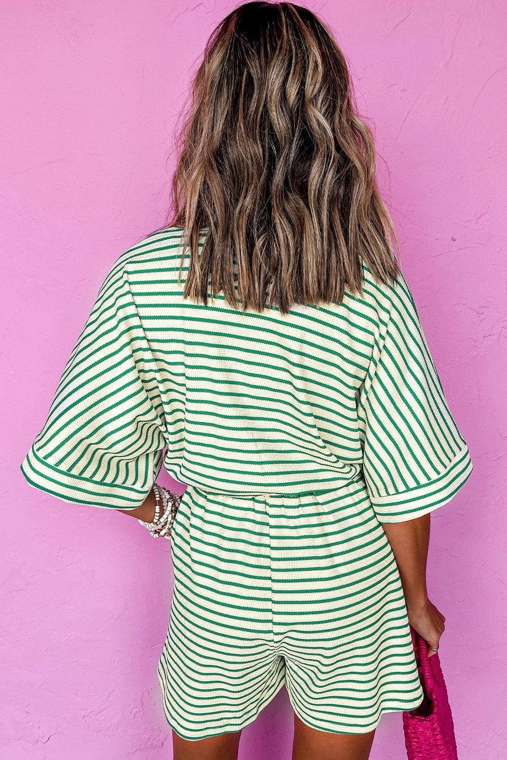 Green Striped Romper LT